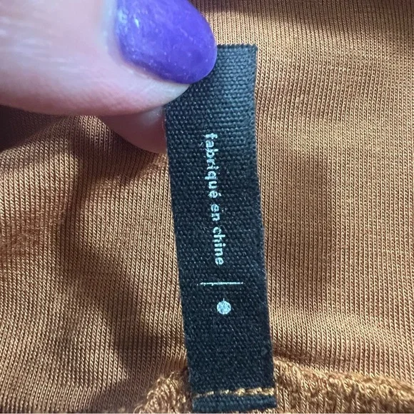 Anthro Akemi Kin Rust Wrap Midi Dress Tie Waist A-Line Boho - Picture 6 of 8